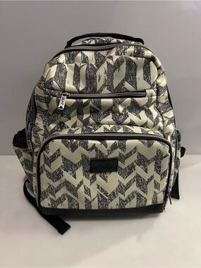 Kelty Gray & Tan Patterned Diaper Backpack Bag
